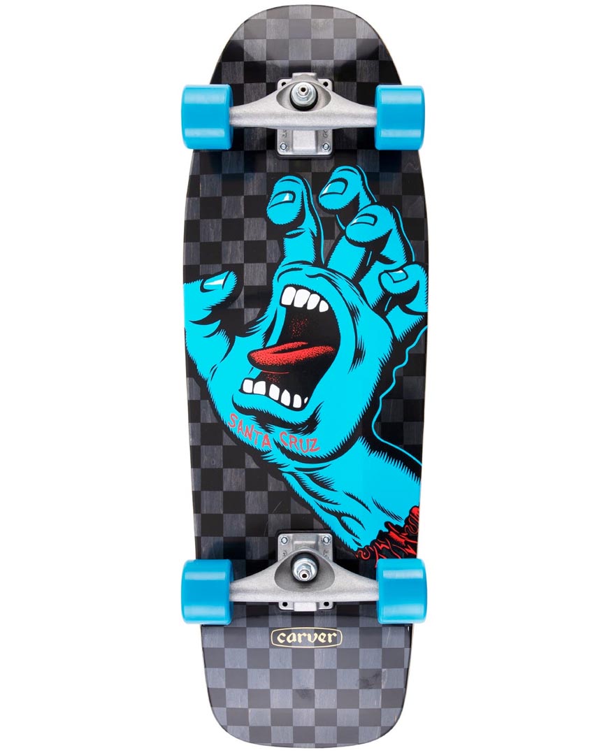 Santa Cruz Carver Screaming Hand Check Complete Cruiser Skateboard