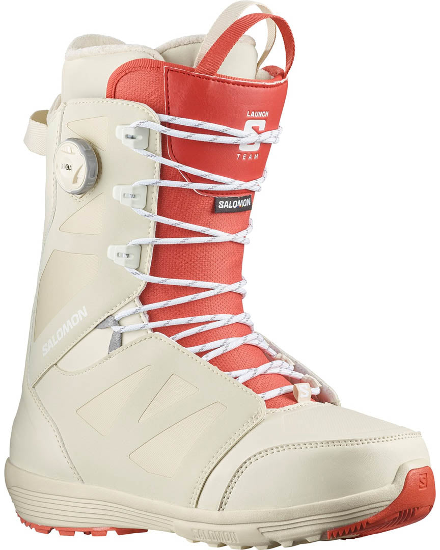 Launch Lace Sj Boa Snowboard Boots - Bleached Sand/Almond Milk/Aurora Red  2024