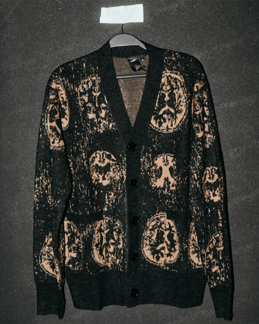 FORMER CA BRAINSCAN CARDIGAN Black MUSHROOM