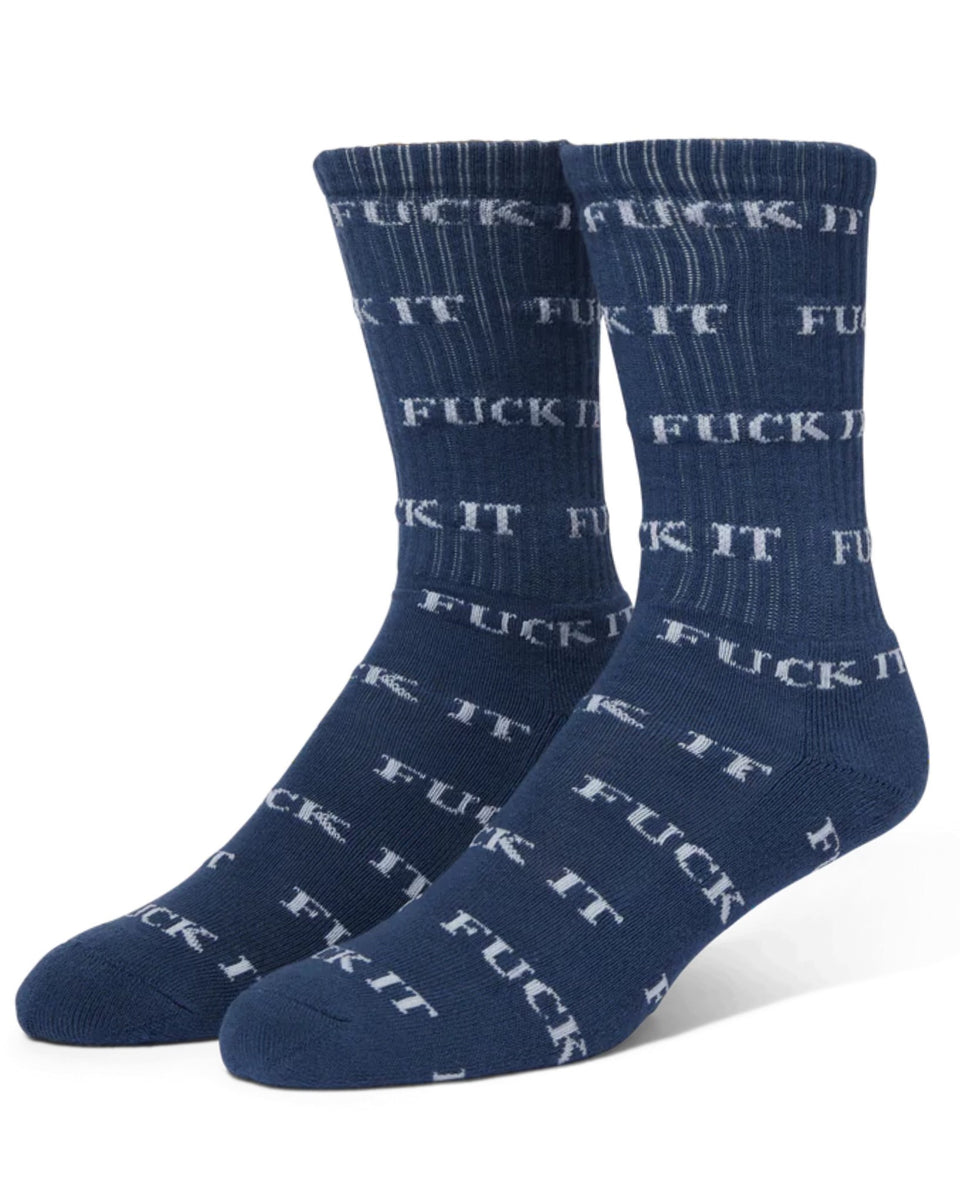 Huf Fuck It Sock Socks Blue Boutique Adrenaline