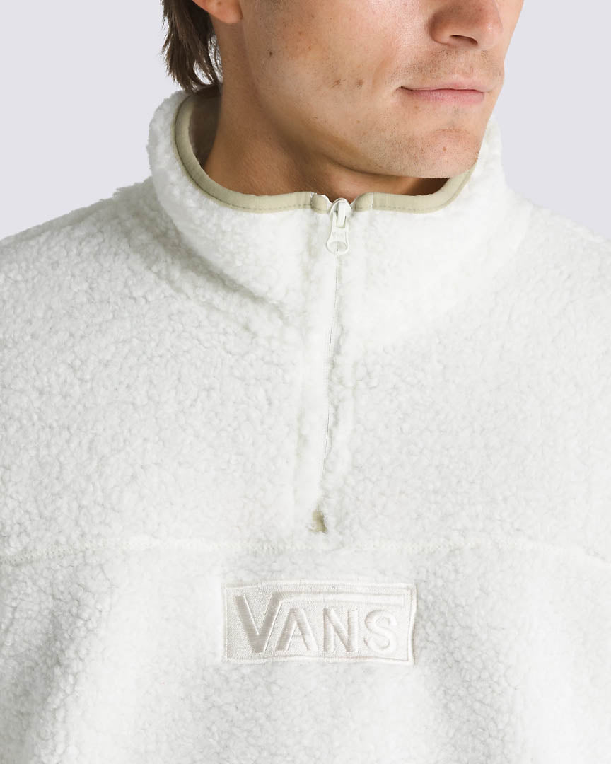 Boxed Sherpa Qzip Sweatshirt Marshmallow