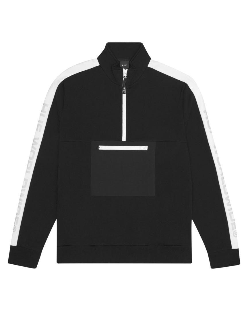 Huf Tribeca Quarter Zip Fleec Sweatshirt Black