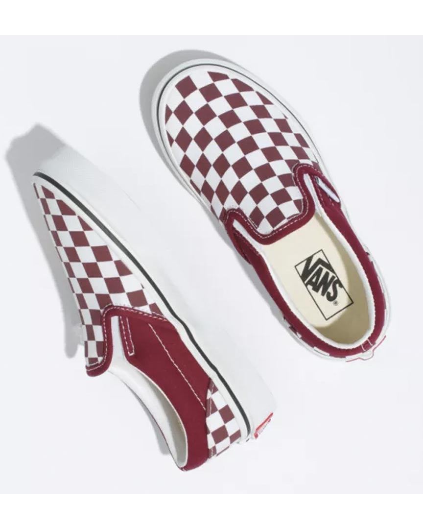 Kids red slip on vans sale