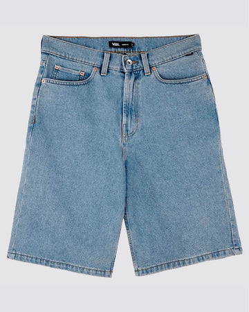 Check-5 Baggy Denim Shorts - Stonewash Blue