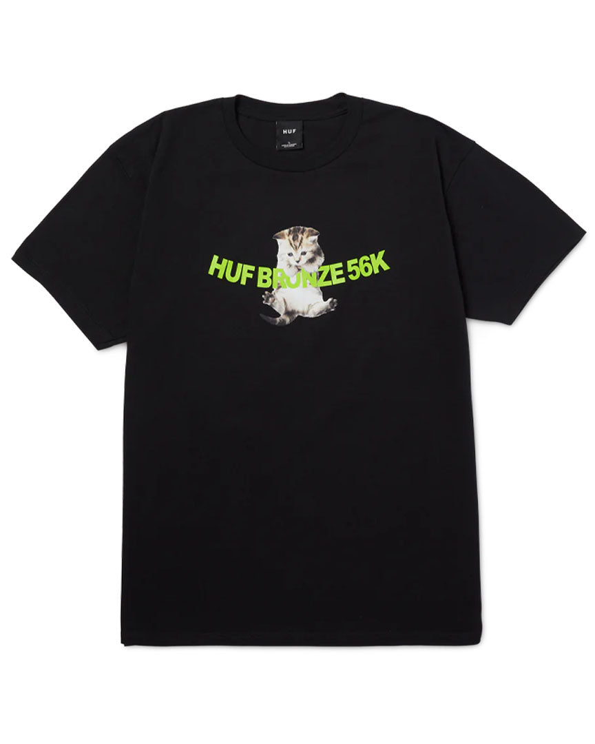 Huf X Bronze Hang In There T-Shirt - Black