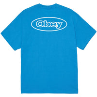 T-Shirt Obey Reaction - Azure Blue