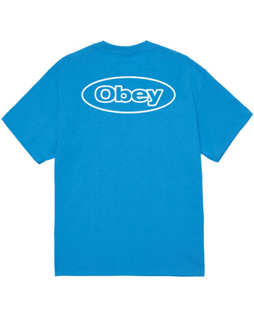 T-Shirt Obey Reaction - Azure Blue