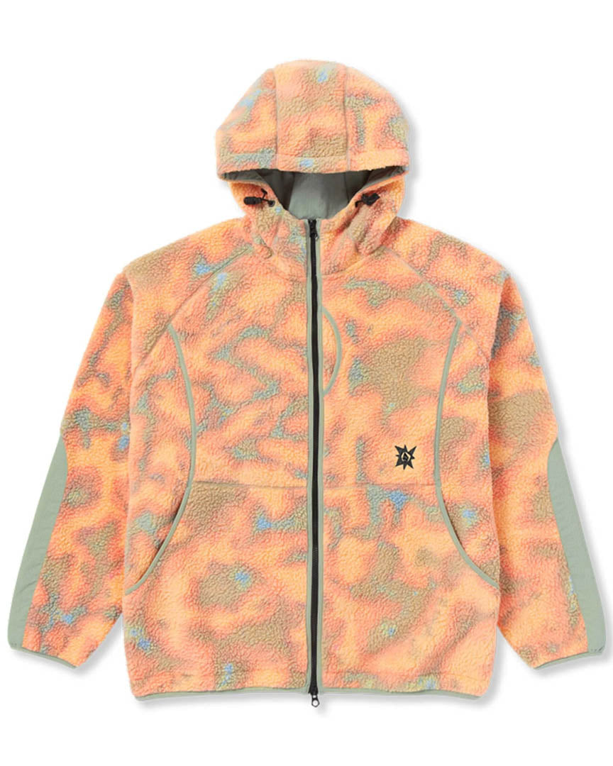 Polar Japan by Bryan Iguchi Zip Fleece - Tiger Lily