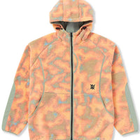 Polar Japan by Bryan Iguchi Zip Fleece - Tiger Lily