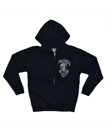 Hoodie Honeyboy Joker Logo Zip - Black