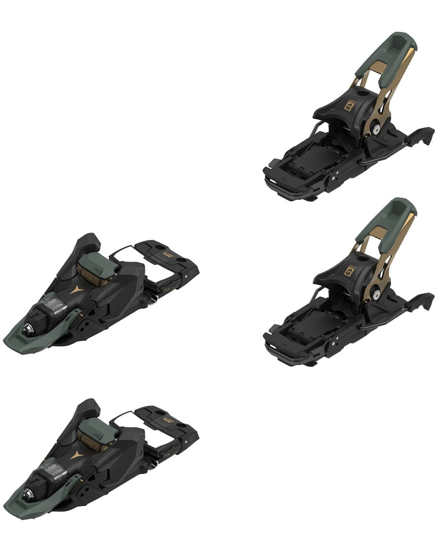 Shift² 13 Mn Ski Bindings - Black/Green/Bronze 2026