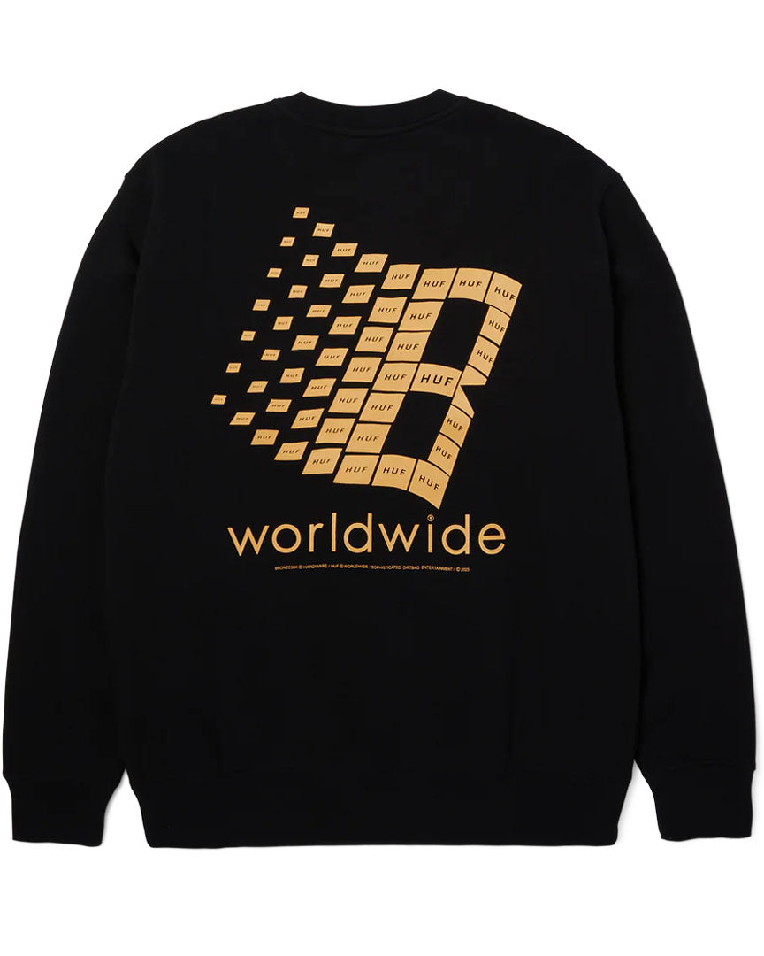 Cotton ouaté Huf X Bronze Crewneck - Black