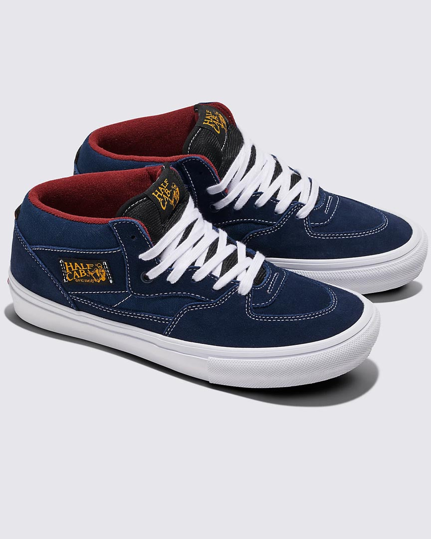 Souliers Skate Half Cab Shoes - Navy/Burgundy