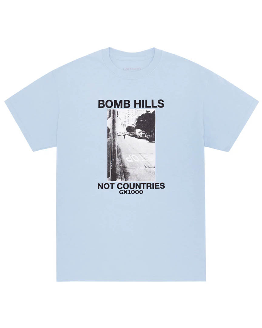 T-shirt Bomb Hills Not Countries - Powder Blue