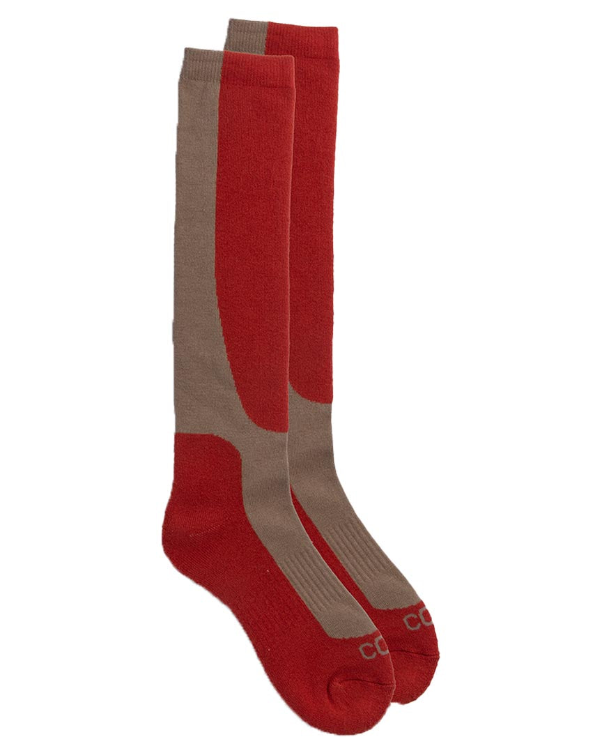 Chaussettes isolantes Midweight Snow Socks - Red/Khaki