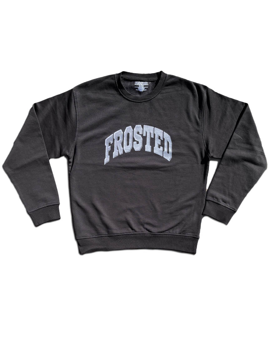 Varsity Logo Crewneck Sweatshirt - Faded Black