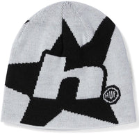 H Star Skull Beanie - White