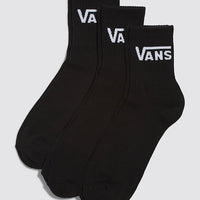 Kids Classic Half Crew (3 Socks) - Black