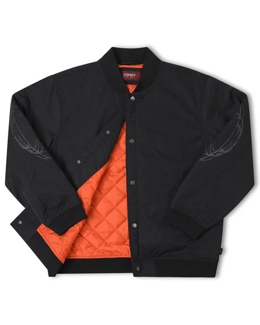 Ag Varsity Coil Jacket - Black