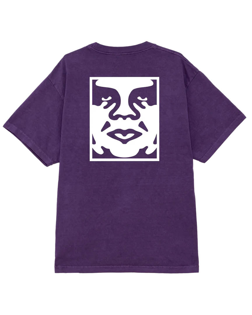 Obey Bold Icon Face T-Shirt - Pigment Purple