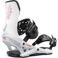 Select Snowboard Bindings - White Red 2025