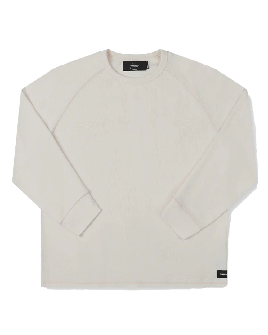 Anderson Waffle Long Sleeve T-Shirt - Bone