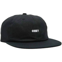 Bold Twill 6 Panel Hat - Black