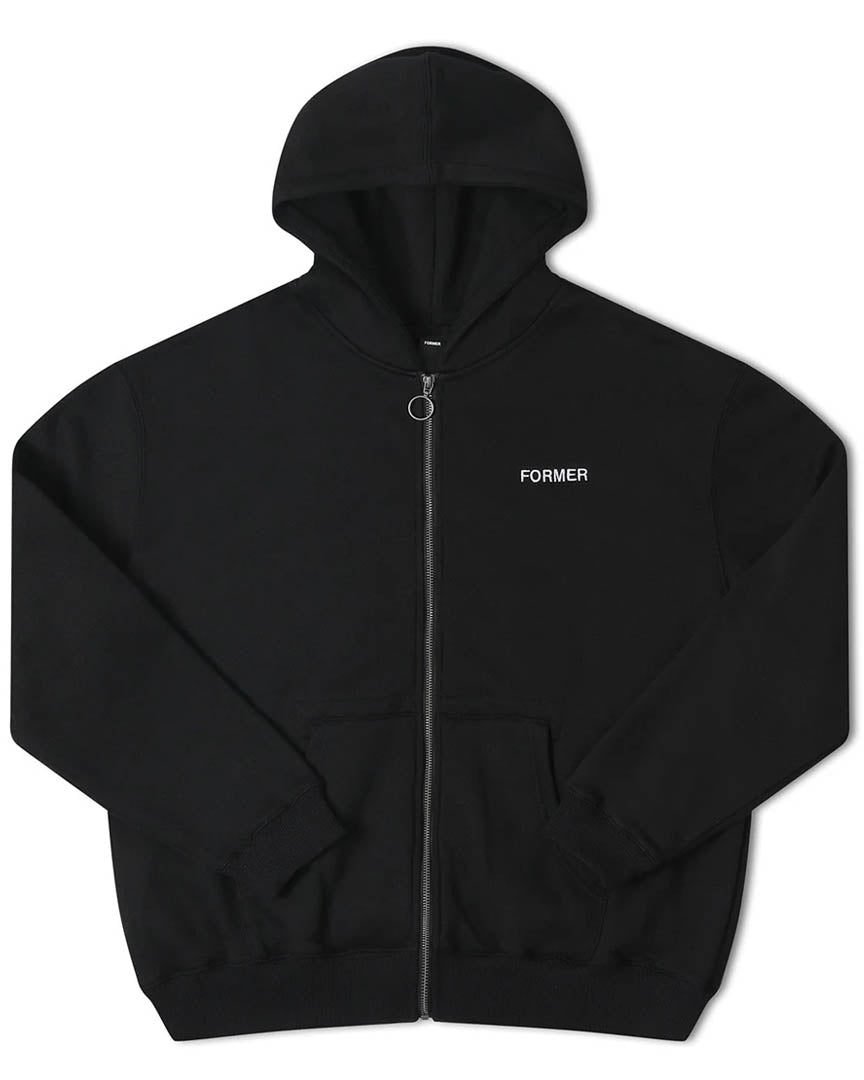 Clippings Fz Hoodie - Black