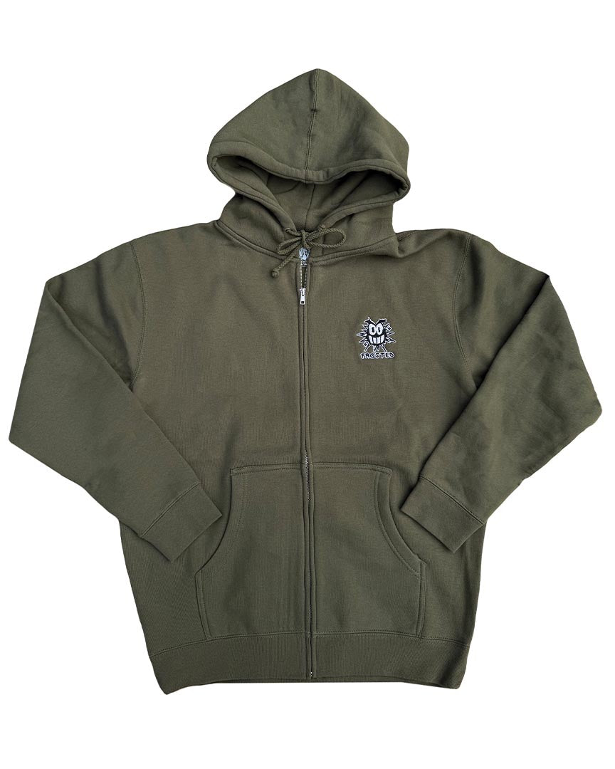 Spikeball Logo Zip Hoodie - Olive