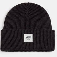 Waffle Cuff Beanie - Black