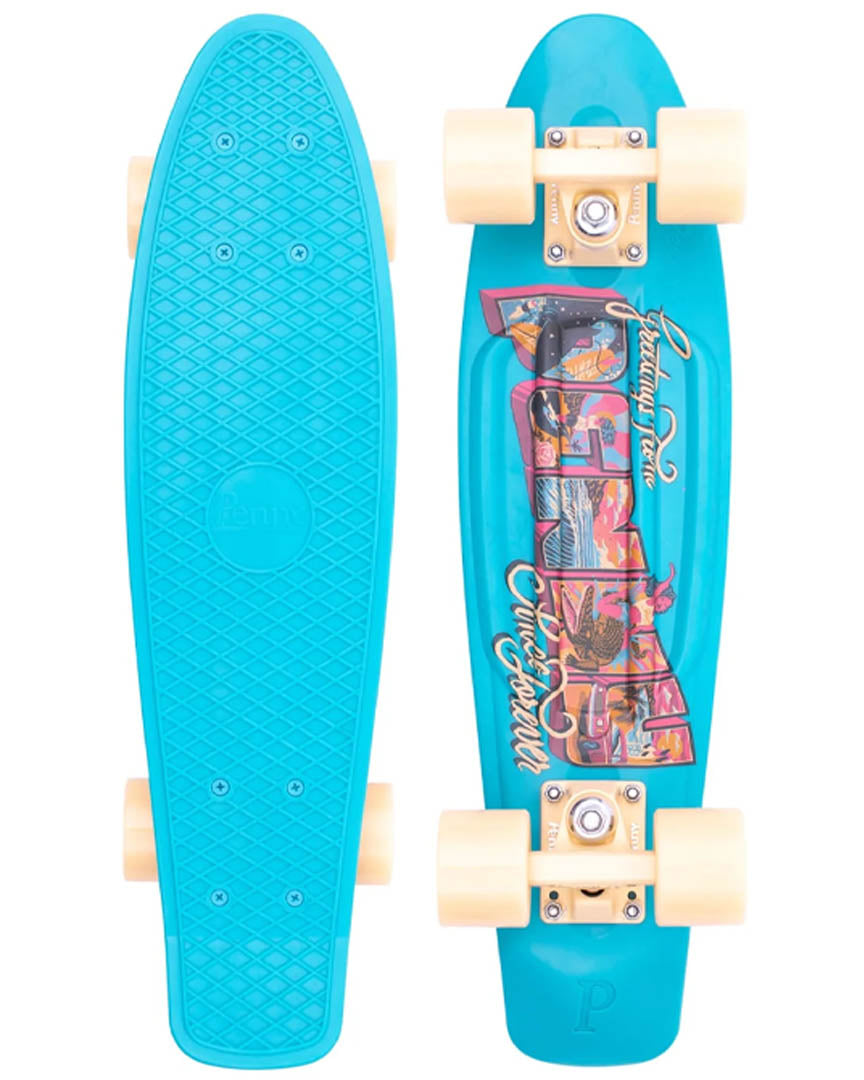 Postcard Coastal Blue 22" Complete Cruiser Skateboard