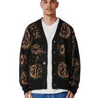 Ca Brainscan Cardigan Sweatshirt - Black Mushroom