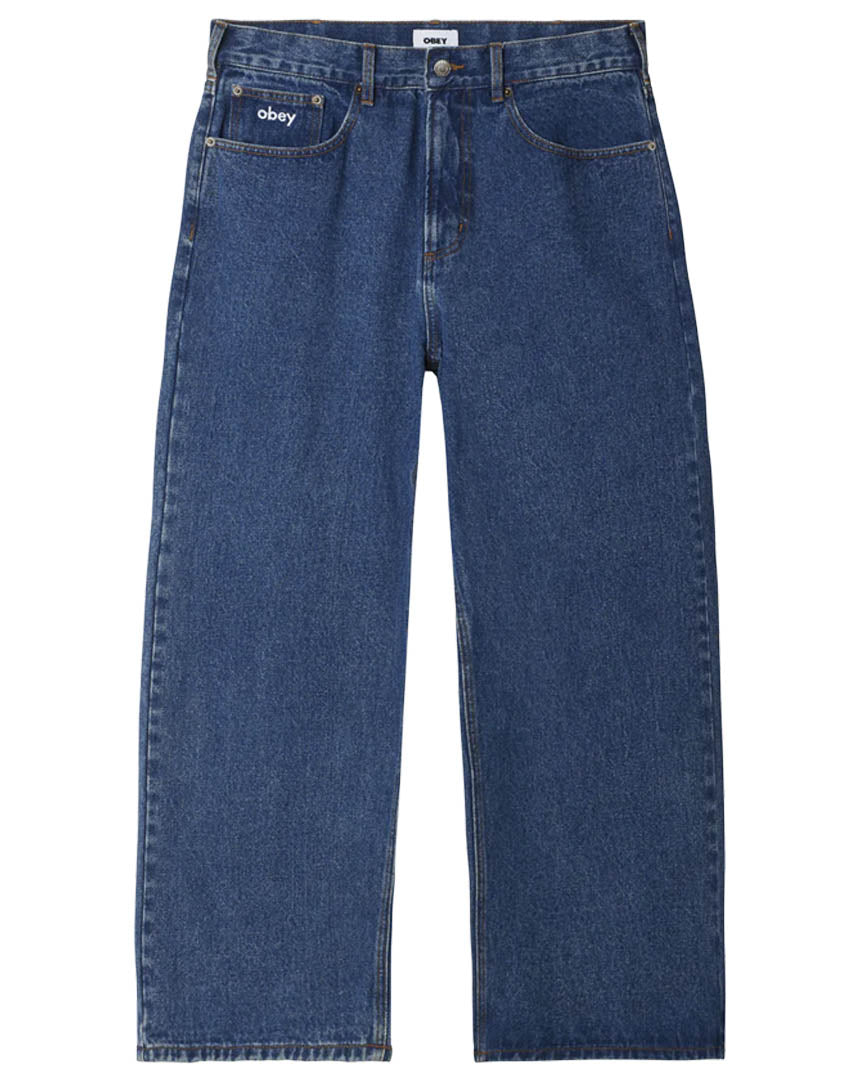 Jeans Bigwig Baggy Denim - Stone Wash Indigo