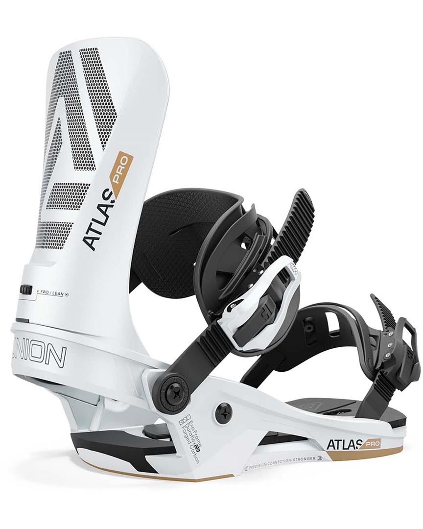 Atlas Pro Snowboard Bindings - Metallic White 2025