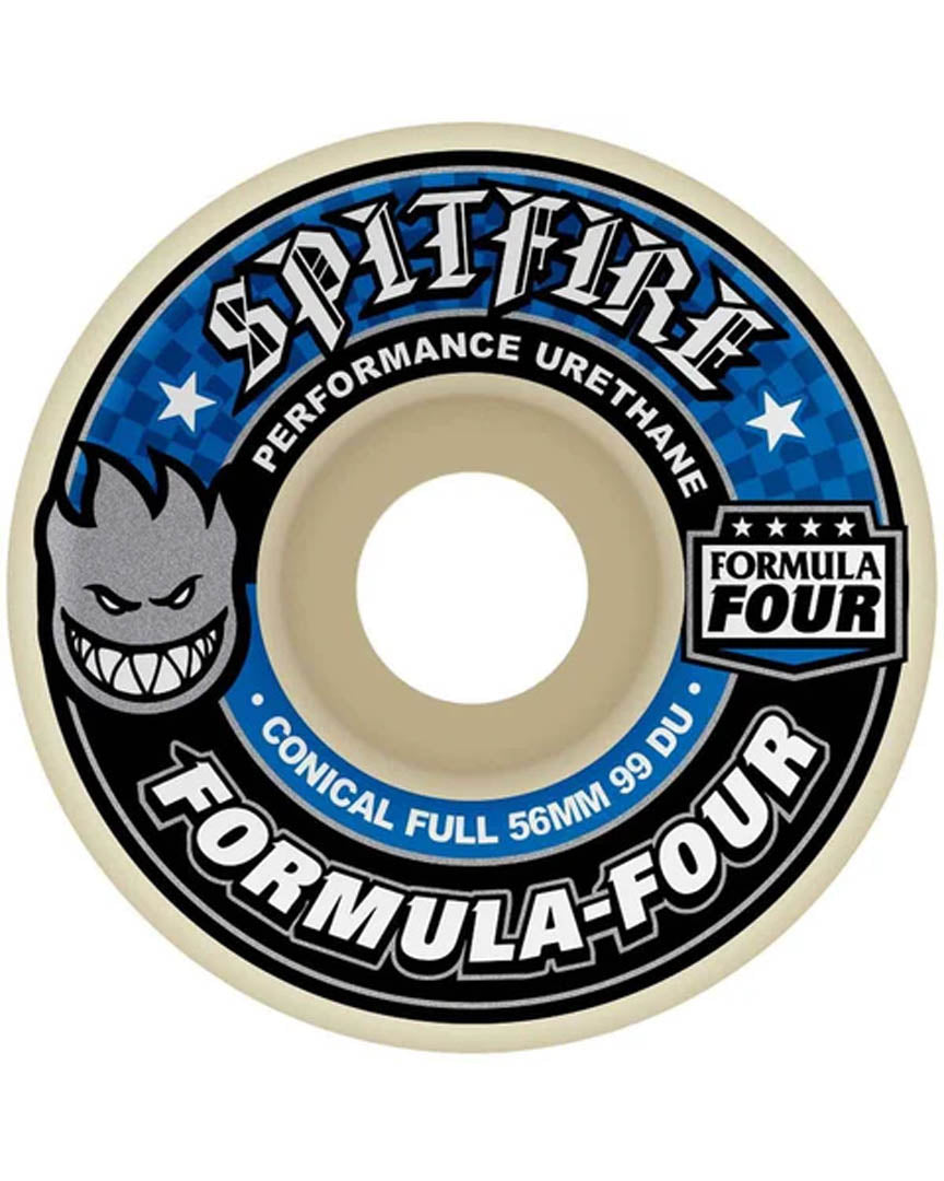 F4 99D Conical Full Skateboard Wheels - Natural