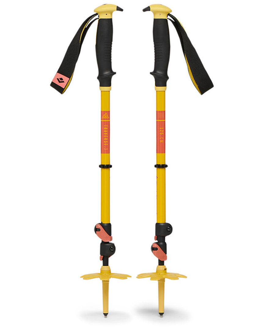 Traverse 3 Splitboarding Poles - Sulphur Green