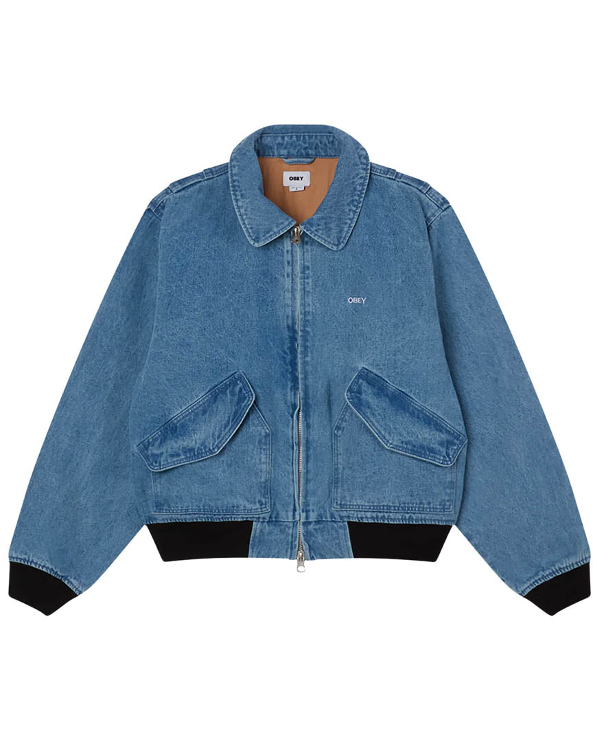 Obey Denim Cwu Jacket - Light Indigo