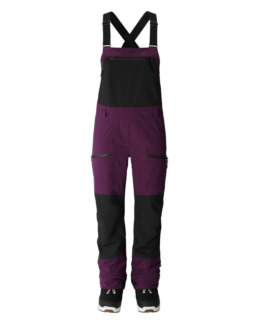 Mtn Surf Recycled Bib Womens Snow Pants - Deep Purple