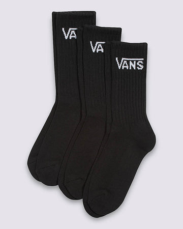 Kids Classic Vans Crew (3 Socks) - Black