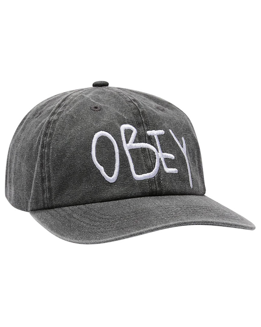 Casquette Obey Jot 6 Panel Velcro - Black