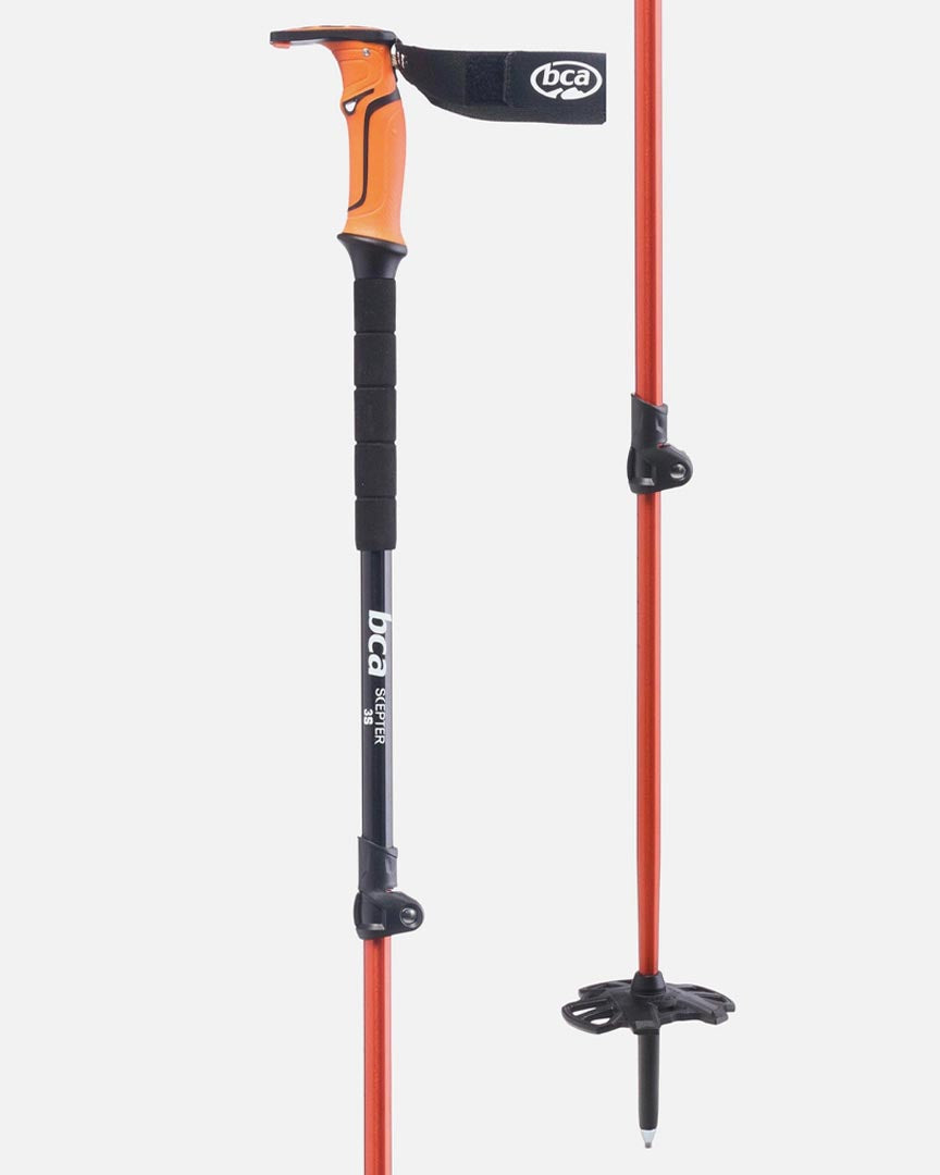 Scepter 3S Pole Splitboarding Poles - Black/Orange