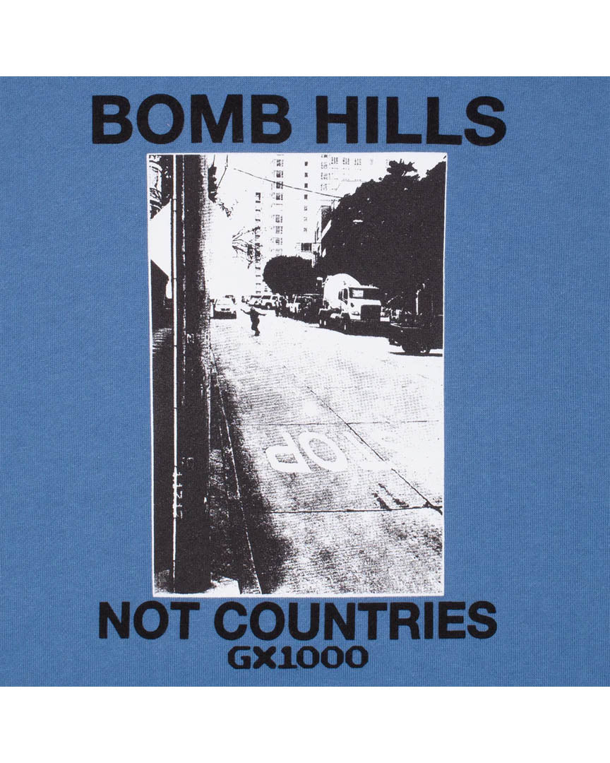 Hoodie Bomb Hills Not Countries - Columbia Blue