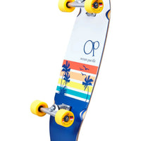 Sunset Surf Skate Complete Cruiser Skateboard - White Navy