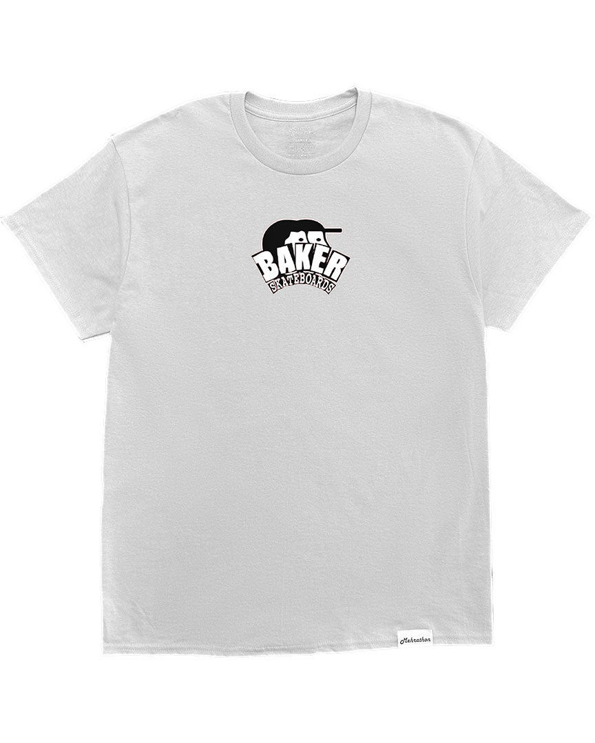 X Baker Arch Logo Lock Up T-Shirt - White