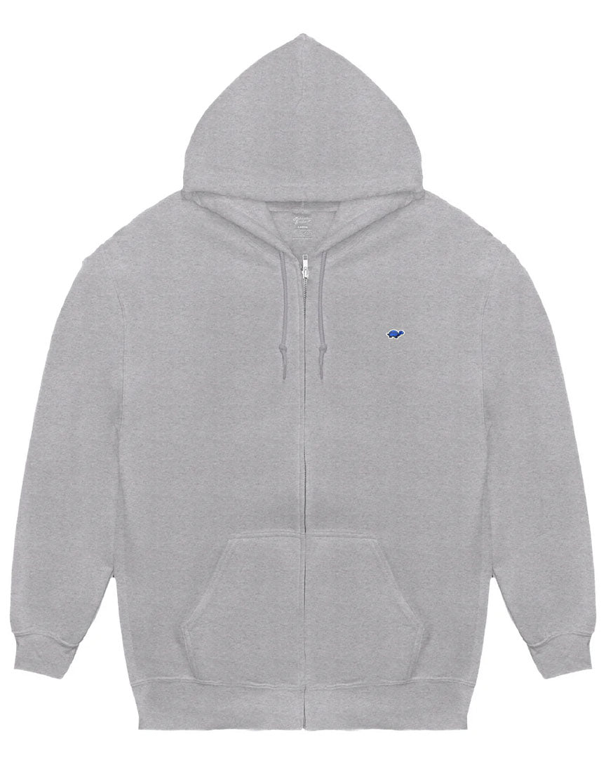 Lamehra Royal Tone Patch Zip Hoodie - Heather Grey