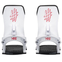 Select Snowboard Bindings - White Red 2025