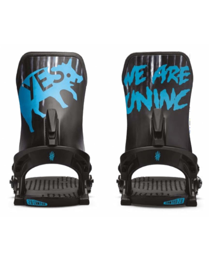 Uninc Snowboard Bindings - Black Blue 2025