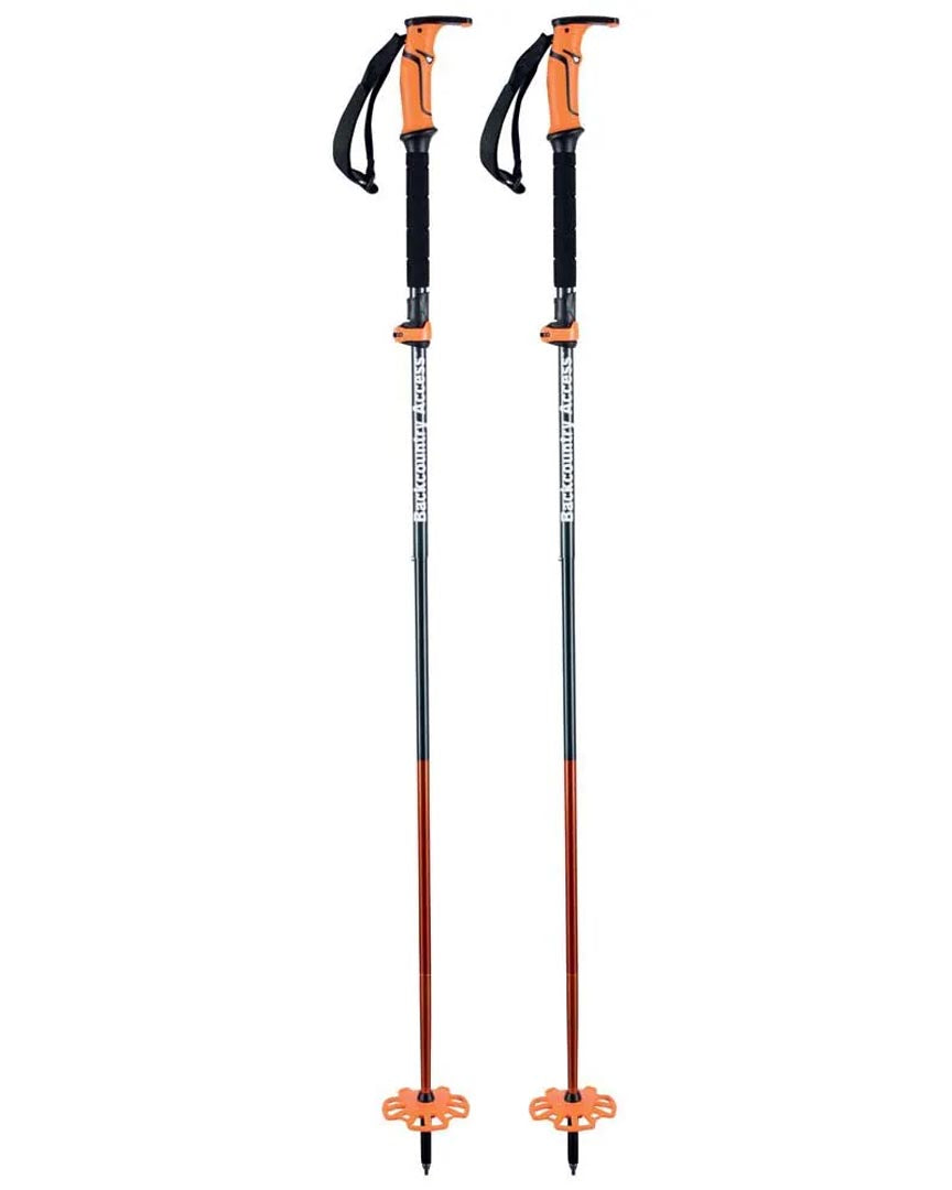 Sceepter 4S Pole Splitboarding Poles - Black/Orange