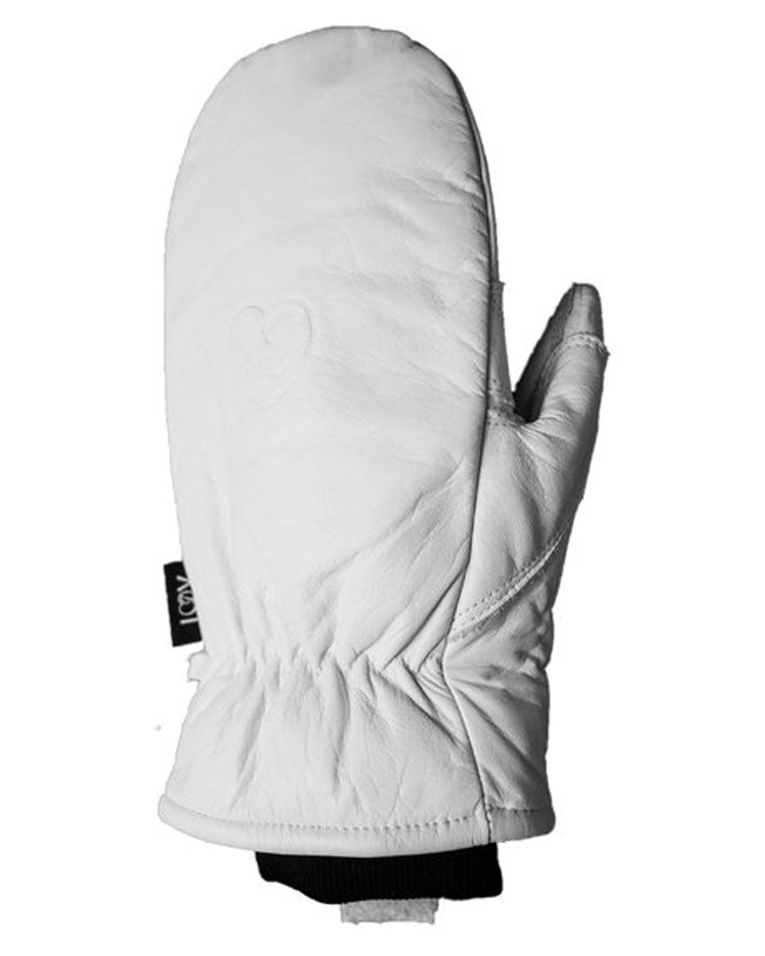 Deaner Leather Mitts - White