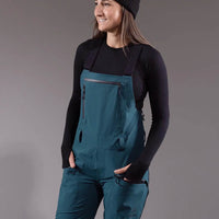 Shralpinist Stretch Recycled Bib Womens Snow Pants - Pacific Teal